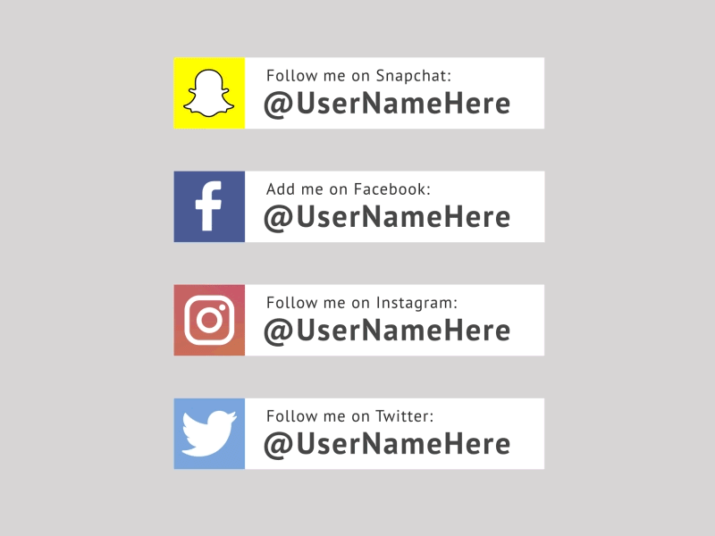 Social Media Lower Thirds Custom Template after effects after effects animation after effects motion graphics free after effects free lower thirds free template lower third lower third animation lower thirds minimal animation social media animation