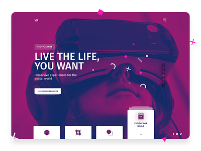 Hero Page design app application design ui ux vr web website