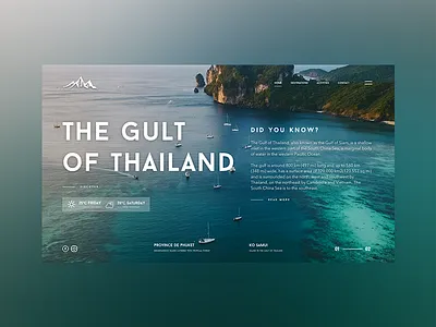 The Gult of Thailand art design interface design ui ux web webdeisgn