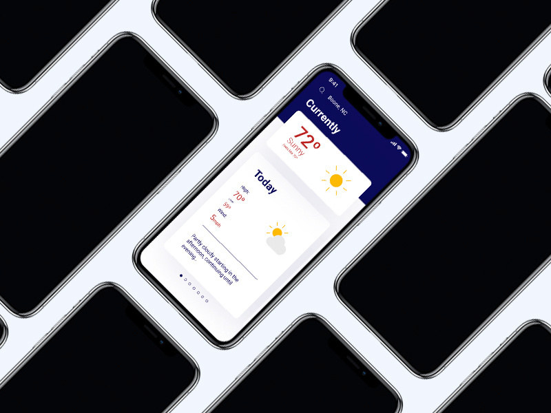 Example of Simple Weather App Design
