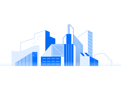 City blue city design flat geometry illo illustration shapes skyscraper texture