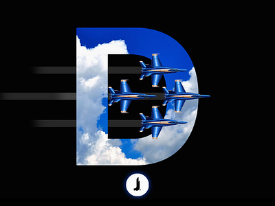 "D" Danger Zone | 36 Days of Type 36daysoftype adobe illustrator adobe photoshop blueangels d design graphic design joncarrillocreative type typography