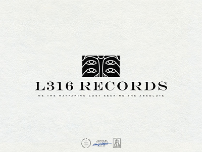 L316 Records abstract black black and white brand branding collection concept illustrator logo logo design mature minimal modern logo music record simple uae vector visual identity white