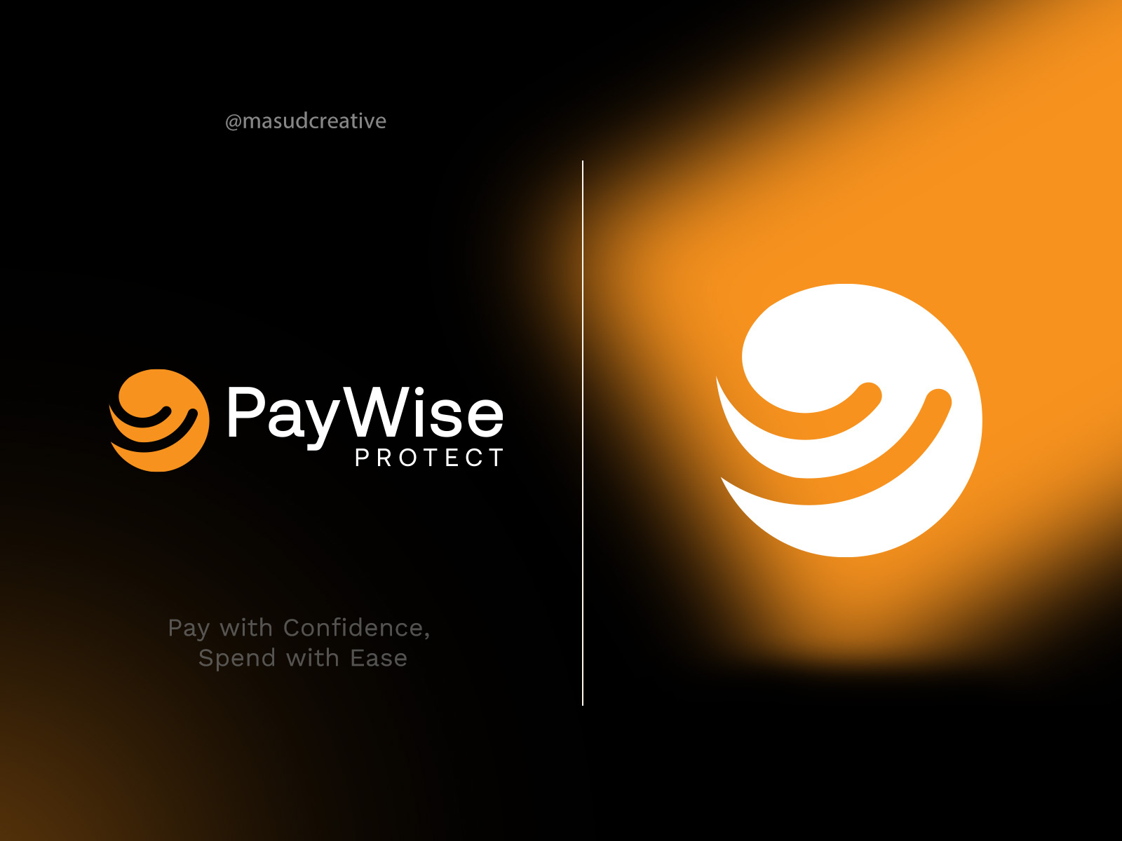 Example of paywise, payment logo, abstract logo