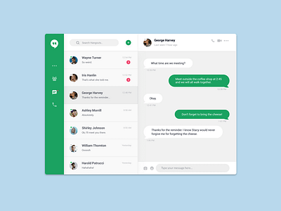 Daily UI #013 - Direct Messaging dailyui dailyui013 direct messaging google google hangouts messaging messaging app messenger ui ui ux ui design ui designer
