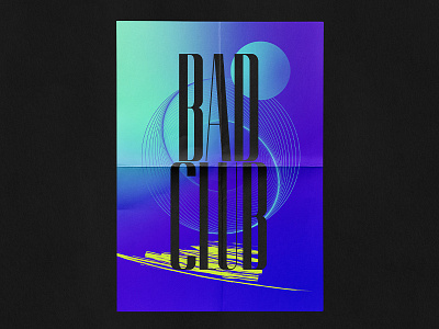 Bad Club abstract black blue design flat geometry gradient graphic design illustration minimal poster shape typography