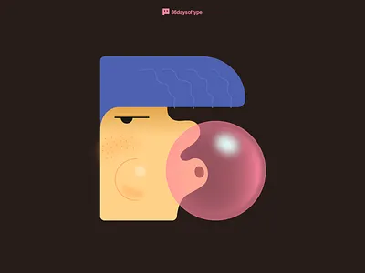 Letter B 36days b 36daysoftype b design illustration