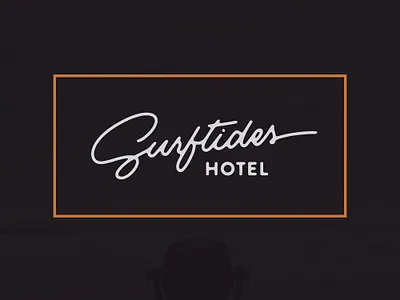 Surftides Logo beach brand branding hand lettering handletter hospitality hotel identity design logo logo design retro surf vintage
