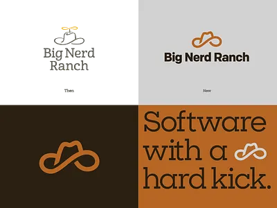 Big Nerd Ranch refresh atlanta big nerd ranch brandmark brown clay coding cowboy hat development agency matchstic rebrand sharp slab
