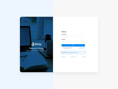 Bizzy Login page bizzy log in login login box login form login page