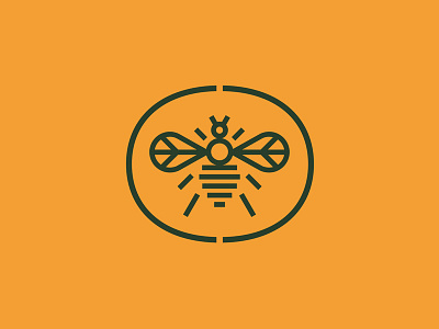 Beehaviour animal bee beehive bug business hive honey hub insect line logo monoline network peace