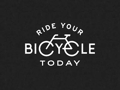 Ride your bicycle today bicycle bike bike app cycling illustration lettering tagline