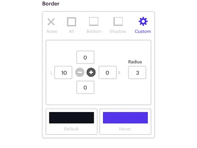 Border UI cms cms development component component library ui ui ux ui component