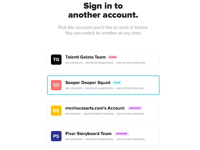 Multi-Account Support Now Available account account management design product signin tools
