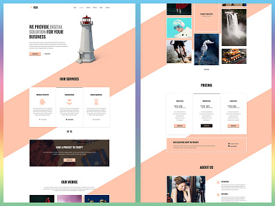 Roo - One Page Agency Template agency website business agency one page one page design web design website design