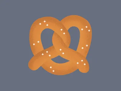 Pretzel design food pretzel soft pretzel texture vector
