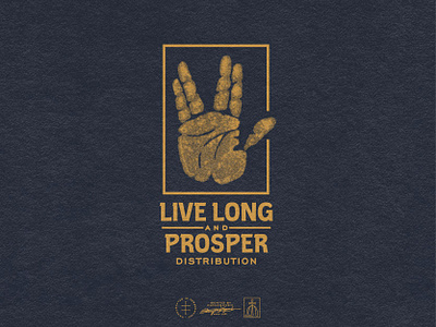 Live Long and Prosper Distribution black brand identity branding concept creative design gold graphic design illustration logo logo design modern retro simple texture type typography vector vintage visual identity