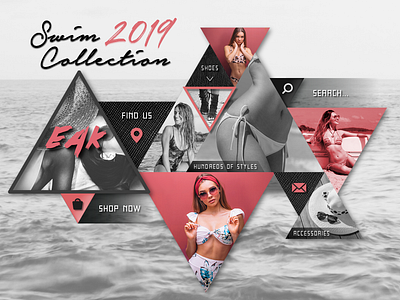 EAK Swim Collection Homepage branding graphic design homepage icon logo typography vector web web design