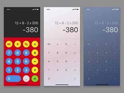 DailyUI 004 - Calculator 004 calculator dailyui dailyui 004 design iphonex kids mobile sketch subtle the100dayproject uidesign