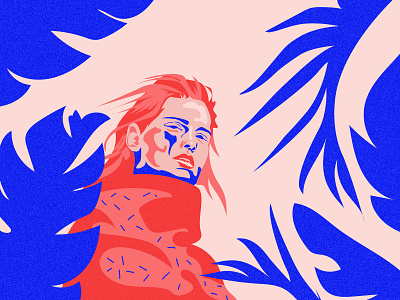 Dream World | Girl and Plants, blue and pink adobe art art direction artwork bulgarian color palette design digital art girl illustration graphic design graphic designers icon illustration illustrator inspiration plants stylized illustration ui ux web