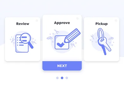 Auto Service Onboarding app car auto car app check box design flat icon icon design icons illustration keys onboarding onboarding flow onboarding illustration review service app ui ux ux ui vector