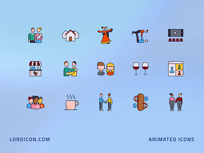 Social Life Icon Group animation design icon