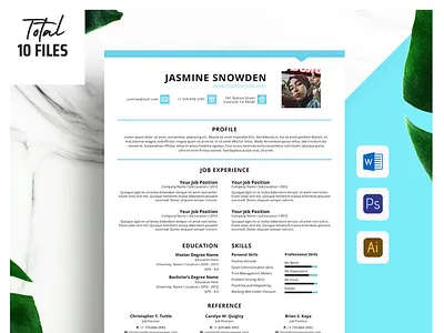 Minimalist Resume + Cover Letter Template a4 cover letter a4 resume clean cover letter curriculum vitae cv design employee fresh graduate cv illustrator job letterhead minimalist cv ms word photoshop psd resume resume creative