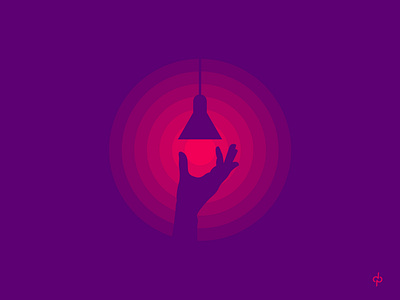 CIRCLE OF IDEA bulb center circle dot idea light negative space round vector wheel