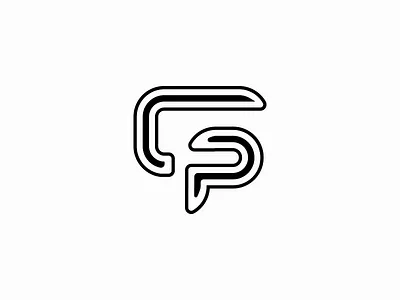 Gray point logo branding icon illustraion logo minimal monogram