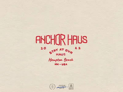 Anchor Haus airbnb brand identity branding creative graphic design hand drawn hand lettering illustrator letters logo logo design rental retro simple type typography vector vintage visual identity wordmark
