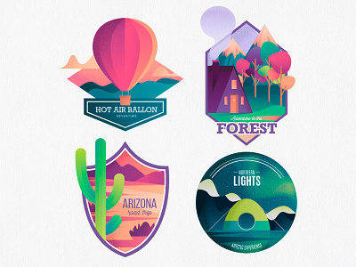 Adventure Logotypes adventure adventure logo branding design forest icon identity illustration landscape logo mountain nature road trip scenary scene travel vector