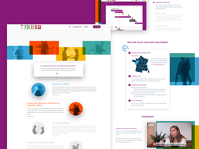 Homepage Folios (education) app application clean education homepage interface landing landing page ui ux web website