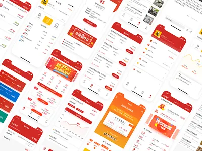 Financial management V3.1.0 app color interface iphone red ui ux