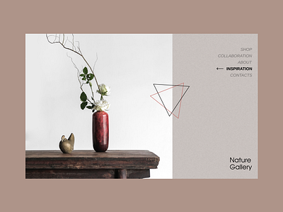 Nature Gallery content design figma grid grid design interface minimal motivation type typography ui ux web web site website