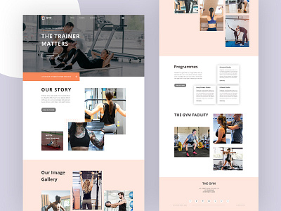 Gym - Landing page body builder website body fitness website clean exercise fitness website gym center gym landing page gym website minimal trendy design 2019 typography ui ux