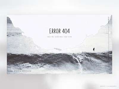Error 404 Web Page Design 404 404 error 404 error page 404 page art art board brush brush calligraphy classic clean creative design not found surf ui ux vintage vintage art water color web design