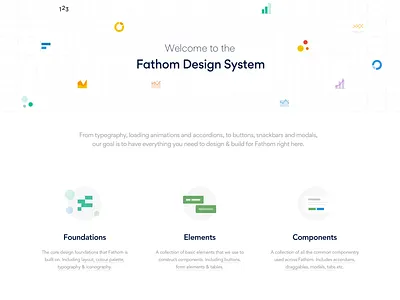 Fathom Design System brand design design system digital illustration ui ux