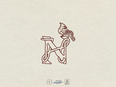 Hello Norden animal antique bird brand identity branding creative design graphic design handdrawn illustration illustrator lettermark lettern logo monogram monograms retro studio vintage visual identity