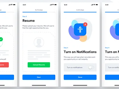 TE - Candidate App - Upload Resume & Notification Permission design ios notification mobile app mobile upload notification notification permission permission resume ui ui design upload upload resume ux ux design
