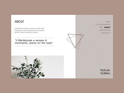 Nature Gallery content design figma grid grid design interface minimal motivation type typography ui ux web website