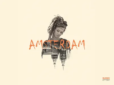 Amsterdam Concept Art alternative amsterdam band art band merch city concept concept art cover artwork dreads girl logo minimal music art netherlands orange stoner type typography weed woman