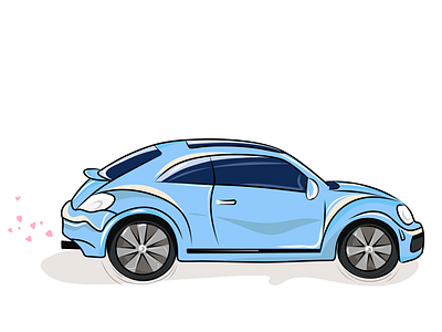 car, volkswagen art car illustraion skech vector
