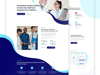 Medical Landing Page app colors doctor landing page medical modern tech ui design uiux web web design