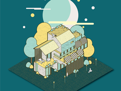 Nightly Serenades architecture architecture design architecture visualization axonometric branding city colourful concept design doodle drawing graphic illustration illustrator inspiration isometric landscape logo urban vector