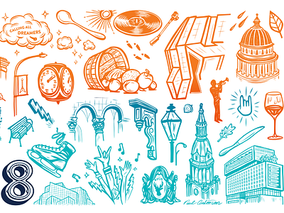Downtown Sac Icon Detail 2 calendar design downtown icons illustration pattern patterns sacramento vector