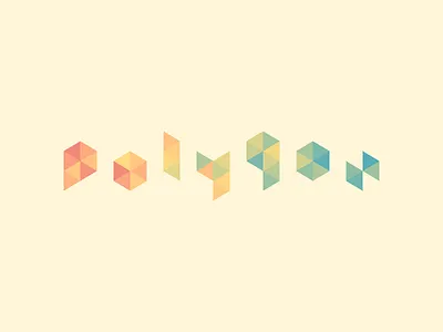Polygon Logo flat font logo low poly minimal mosaic polygon simple triangle typeface typography vector