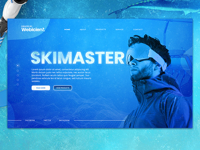 webicient - Skimaster adobe animation blue branding design illustration illustrator photoshop shite skee snow splash ui ux web webdesign webicient website winter wordpress