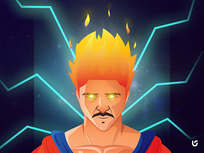 Hamza Dragon Ball-Z style Character art charachter digital dragon ball z illustration vector