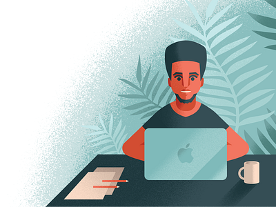 Oh, hey! characer illustration vector