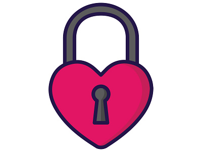 Padlock icon illustration padlock wedding